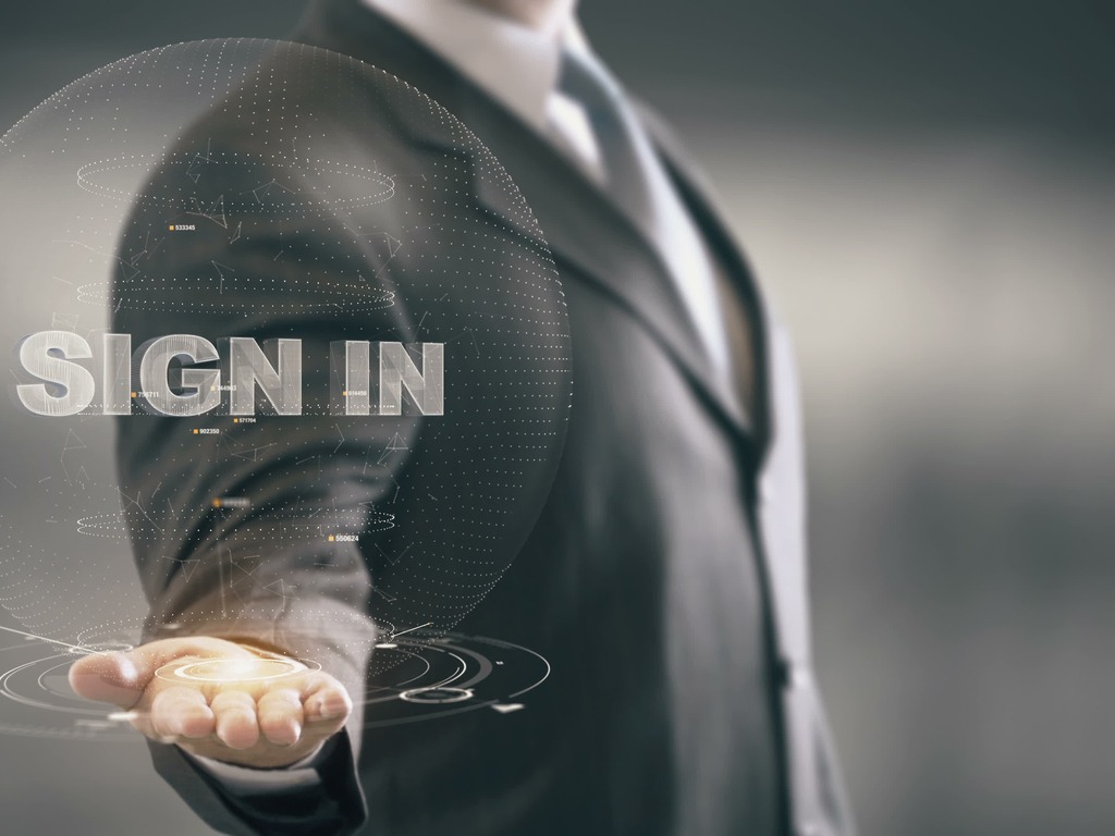 Sign In Businessman Sign In Businessman
